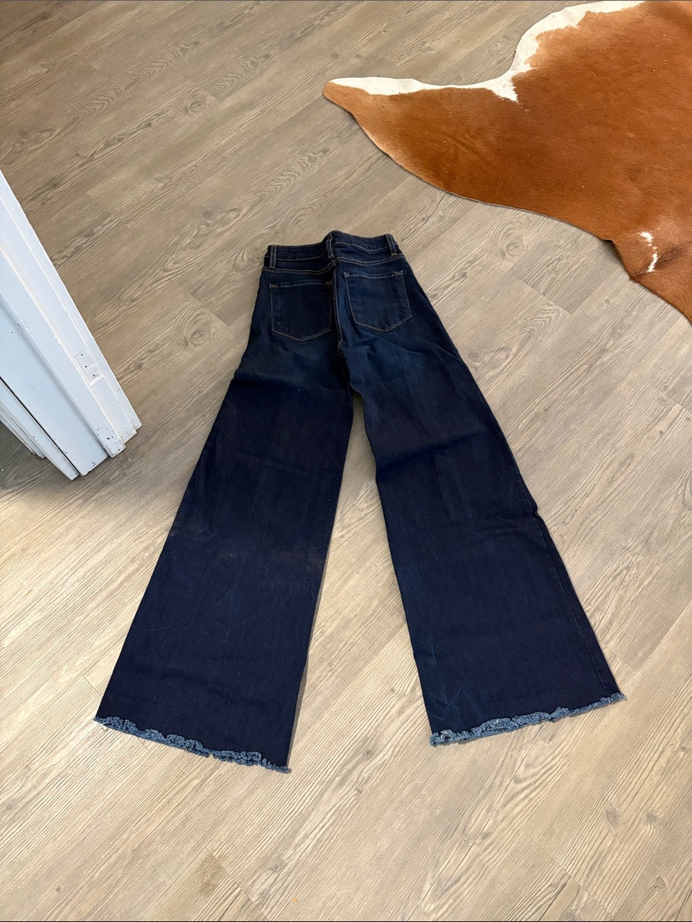 Wide Leg High-Rise Jeans in Dark Indigo